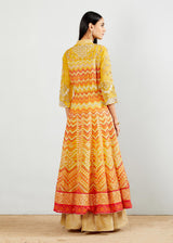 Yellow Anarkali with Inner Dress