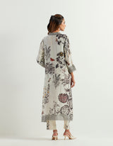Saaya Printed Tunic With Lace Details And Stretch Cotton Pants