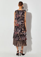 Multicolor Gypsy Rose Printed Midi Tier Dress