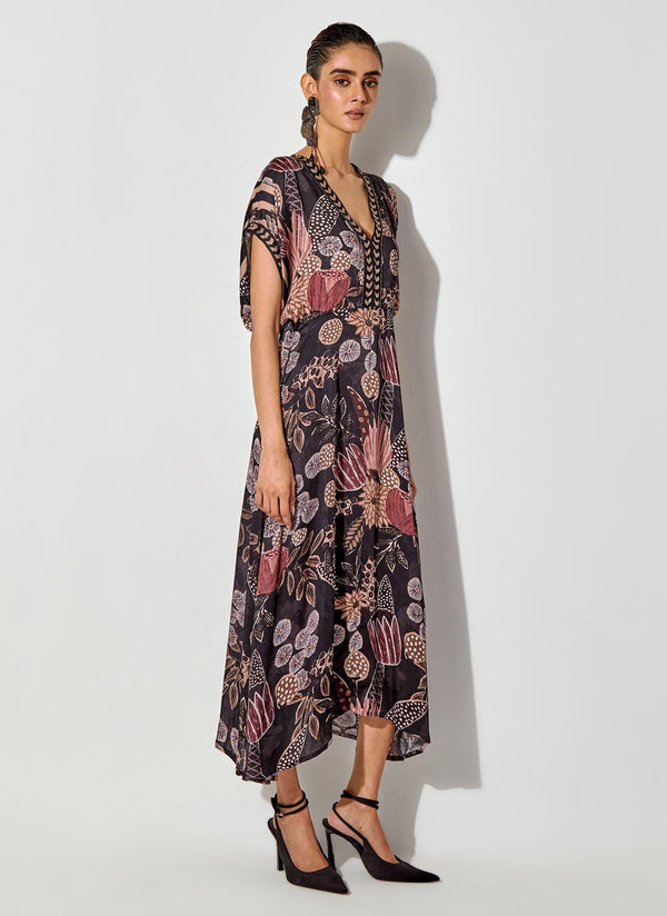 Multicolor Gypsy Rose Printed Dress