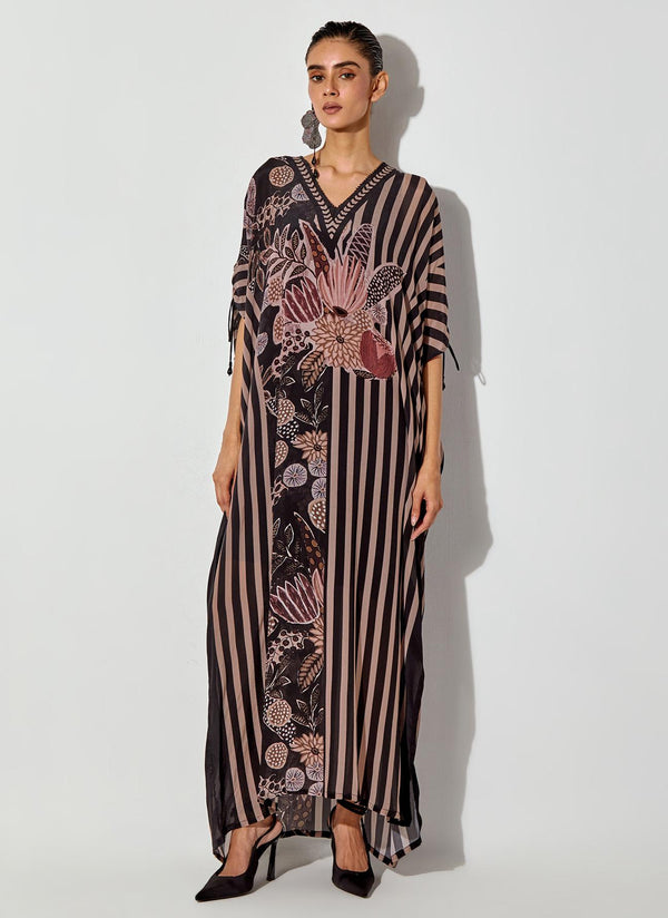 Multicolor Gypsy Rose Printed Kaftan Dress