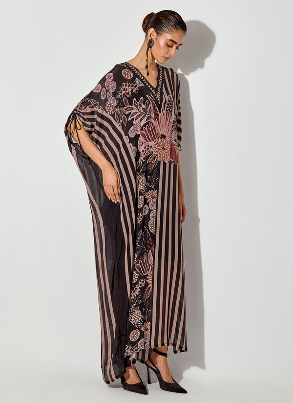 Multicolor Gypsy Rose Printed Kaftan Dress