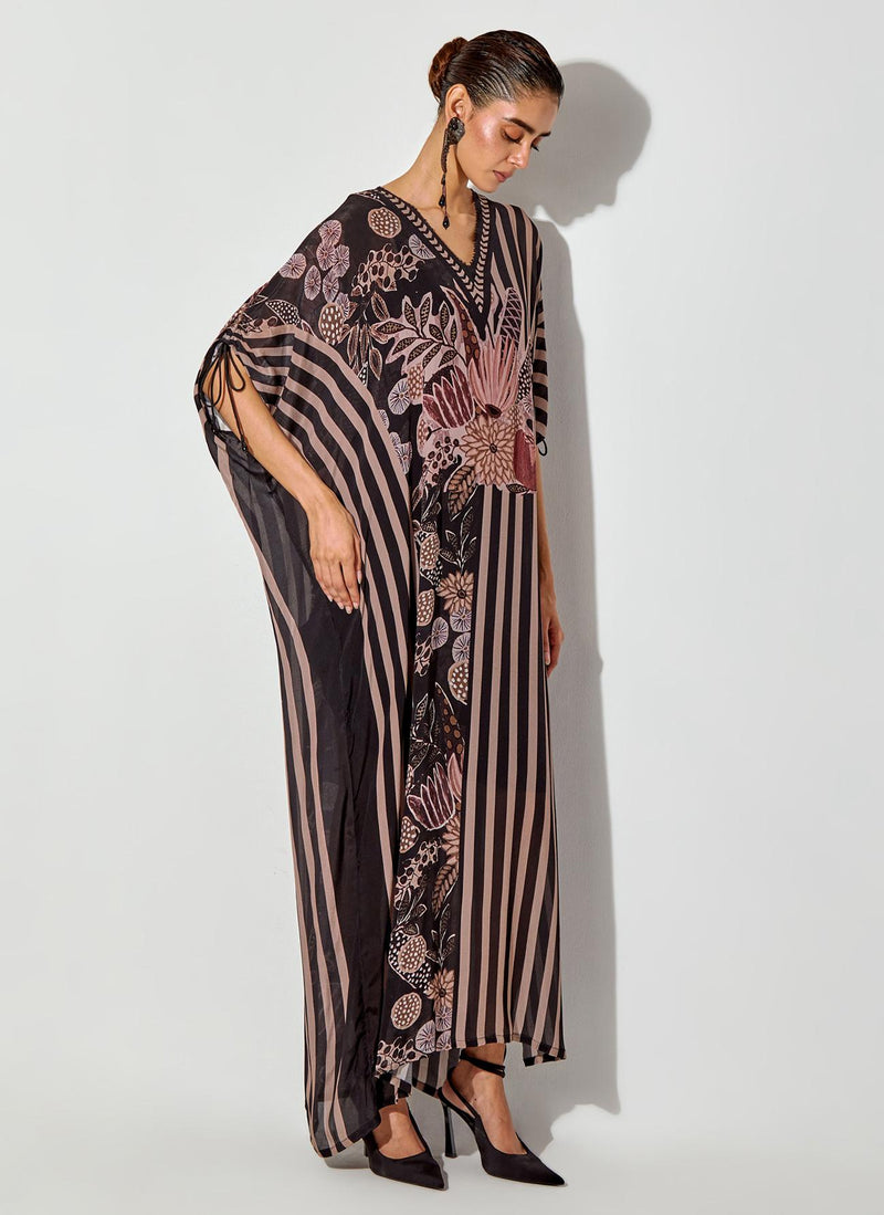 Multicolor Gypsy Rose Printed Kaftan Dress