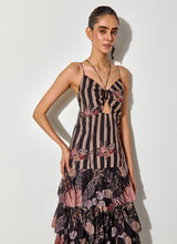 Black Gypsy Rose Printed Maxi Tier Dress