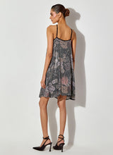 Black Gypsy Rose Sequin Printed Short Dress