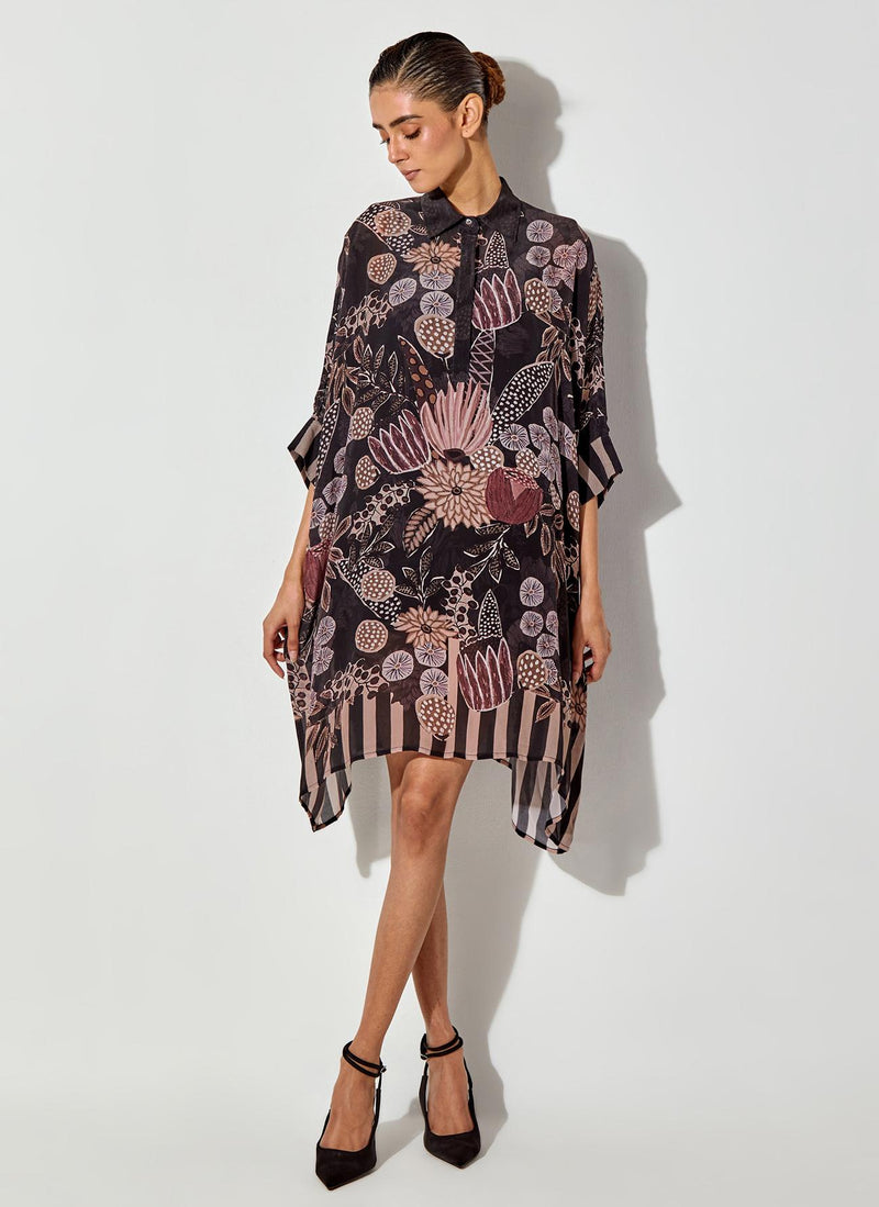 Multicolor Gypsy Rose Printed Boho Dress