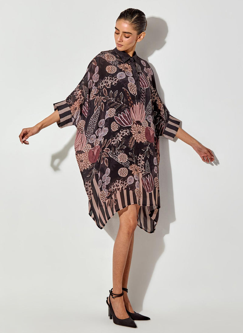 Multicolor Gypsy Rose Printed Boho Dress