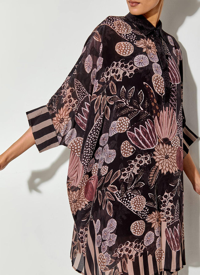 Multicolor Gypsy Rose Printed Boho Dress