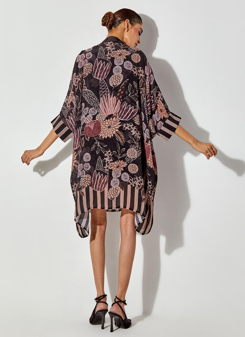 Multicolor Gypsy Rose Printed Boho Dress