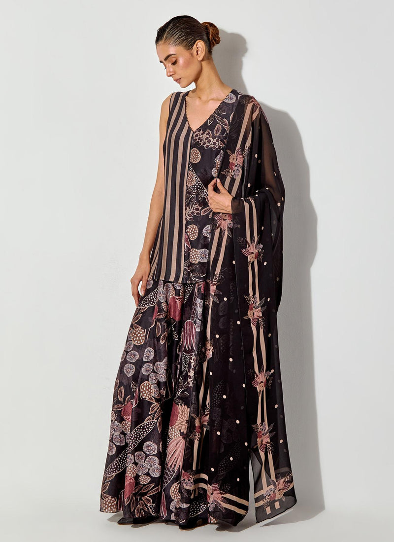 Multicolor Gypsy Rose Sharara Set