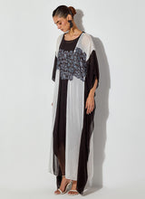 Multicolor Printed And Embroidered Long Maxi Dress