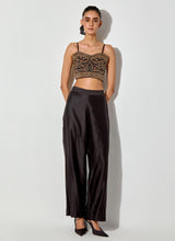 Multicolor Printed And Sequin Embroidered Long Jacket Paired With Hand Embellished Bustier And Chanderi Pants