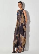 Multicolor Embroidered Halter Blouse Paired With Drape Skirt Saree With Embroidered Belt Detailing