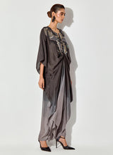 Grey Black And Grey Shaded Kaftan Dress