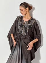 Grey Black And Grey Shaded Kaftan Dress