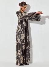 Black Sequin Floral Printed Dress