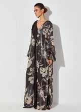 Black Sequin Floral Printed Dress