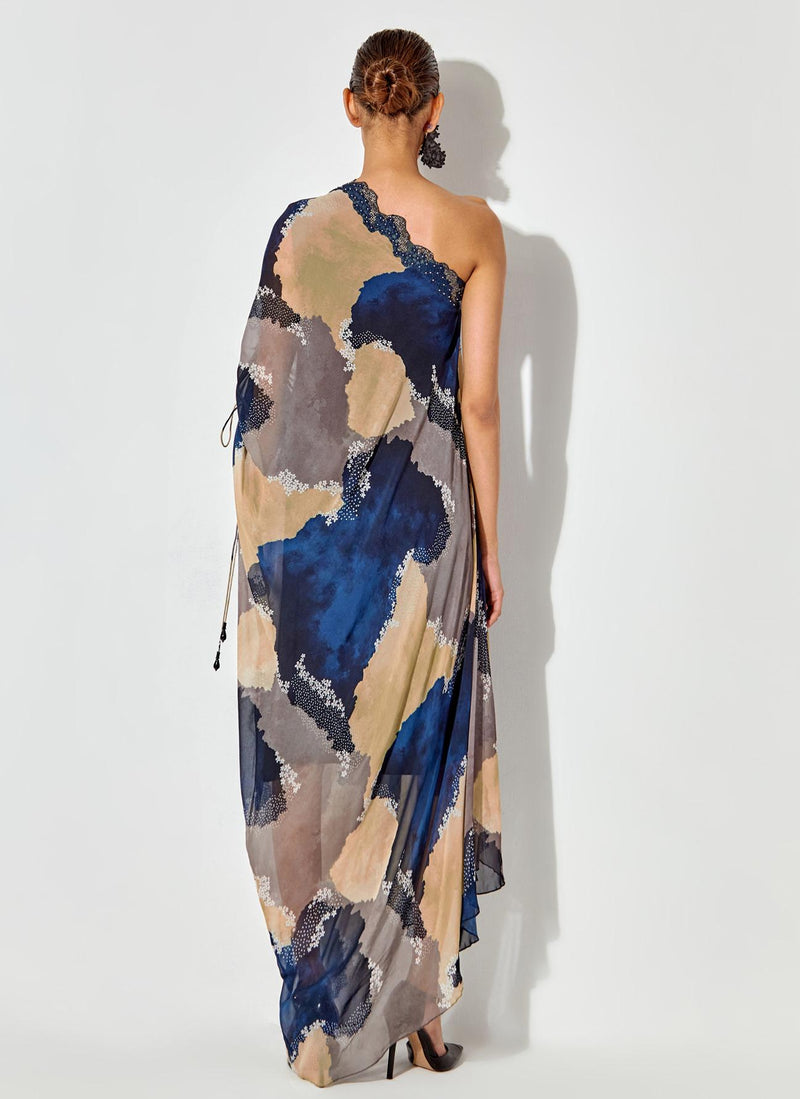 Multicolor Sequin Floral Printed Short Dress