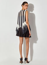 Multicolor Stripe Printed Top With Lace Detailing