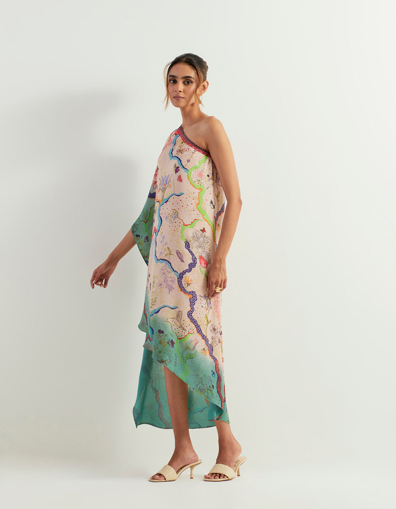 one shoulder tie dye dress MISSGUIDED Maxi With Side SlitMISSGUIDED crafted from a blend of 90% recycled polyester and 10% spandex One Shoulder Tie Dye Maxi