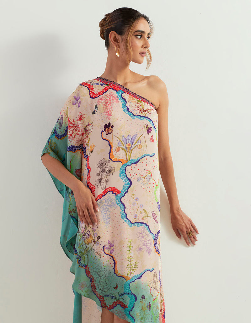 one shoulder kaftan dress pattern Alghero One Shoulder Dress Free Sewing Pattern