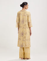 Yellow Embroidered Kurta Set