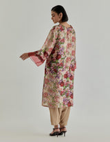 Multicolor Rosette Nomad Chanderi Kurta Set