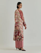 Multicolor Rosette Nomad Chanderi Kurta Set