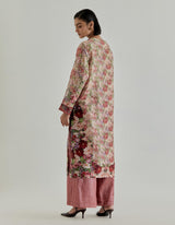 Multicolor Rosette Nomad Chanderi Kurta Set