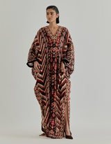 Multicolor Jaspe Long Kaftan