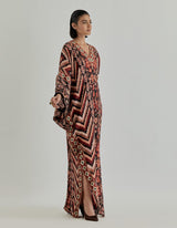 Multicolor Jaspe Long Kaftan