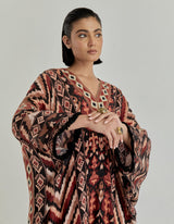 Multicolor Jaspe Long Kaftan