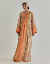 Orange Jaspe Long Kaftan