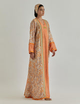 Orange Jaspe Long Kaftan
