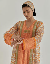 Orange Jaspe Long Kaftan