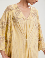 Yellow Embroidered Kaftan