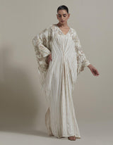 Ivory Embroidered Sleeves Kaftan