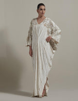 Ivory Embroidered Sleeves Kaftan