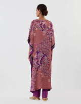 Purple Drape Kaftan with Pants