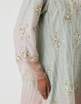 Sage Green OmbrÃ© Flared Kurta Set