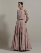 Pink Embellished Lehenga Set