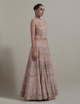 Pink Embellished Lehenga Set