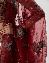 Red Embellished Lehenga Set