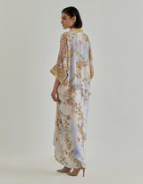 Off White Jardin Flou Drape Skirt Paired With Baggy Top