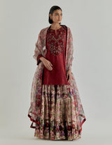 Multicolor Rosette Nomad Sharara Set