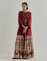 Multicolor Rosette Nomad Sharara Set