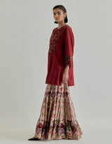 Multicolor Rosette Nomad Sharara Set