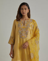 Yellow Embroidered Sharara Set
