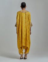 Yellow Embellsihed Kaftan Kurta Set