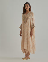 Beige Kaftan Cowl Set